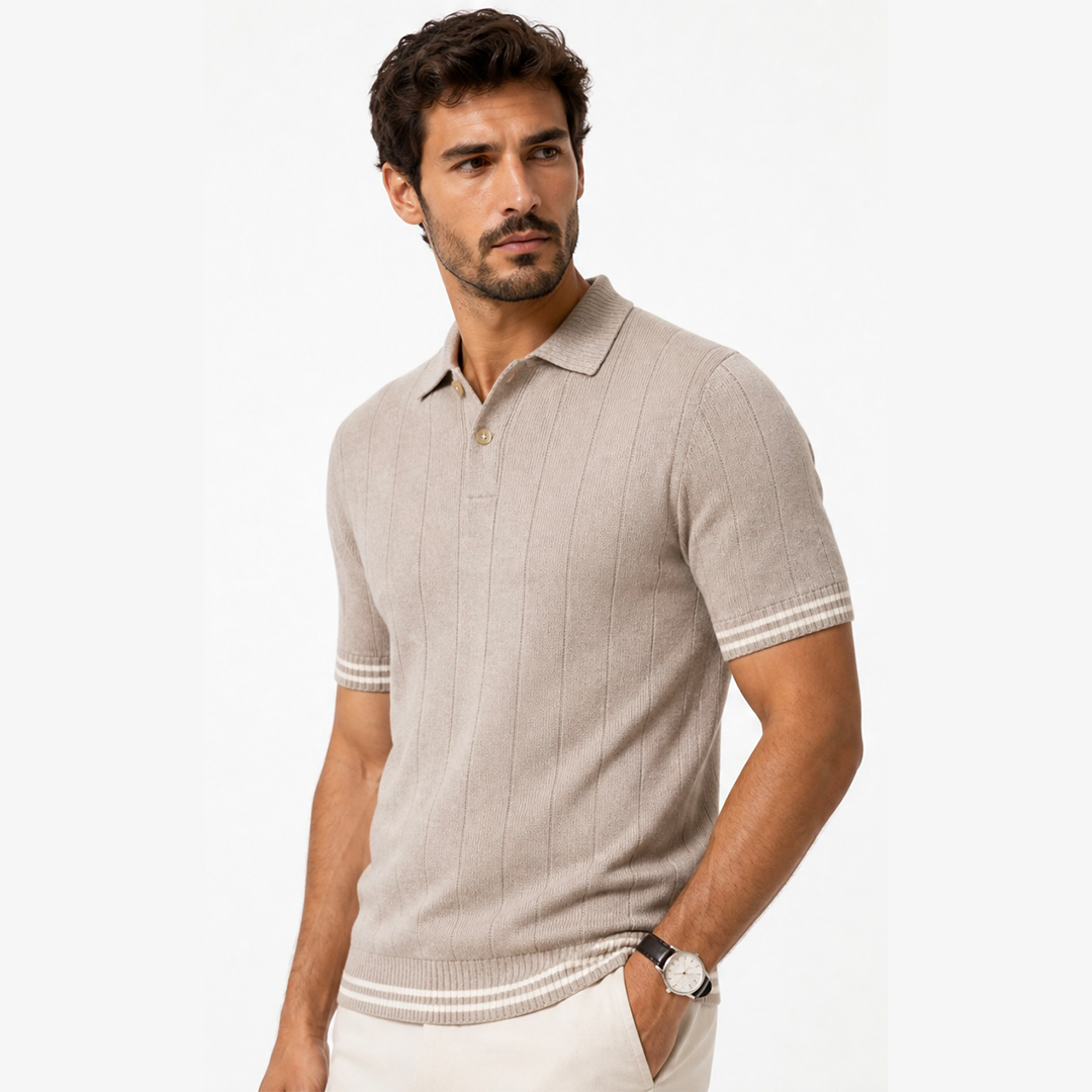 The Strata Knit Polo