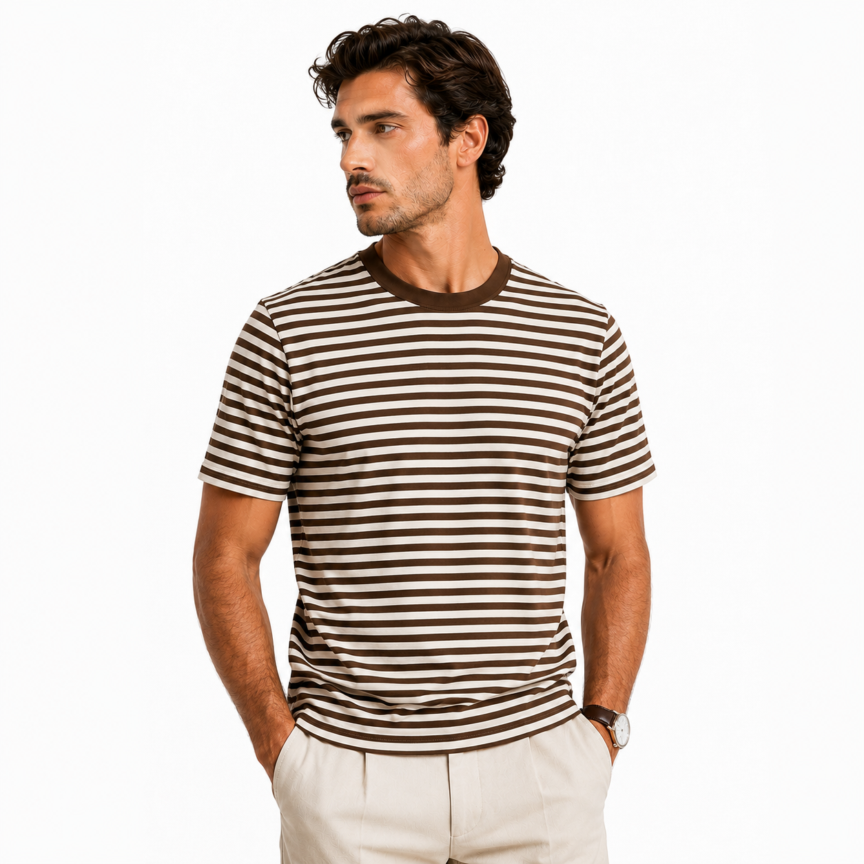 The Stripe Cotton Tee