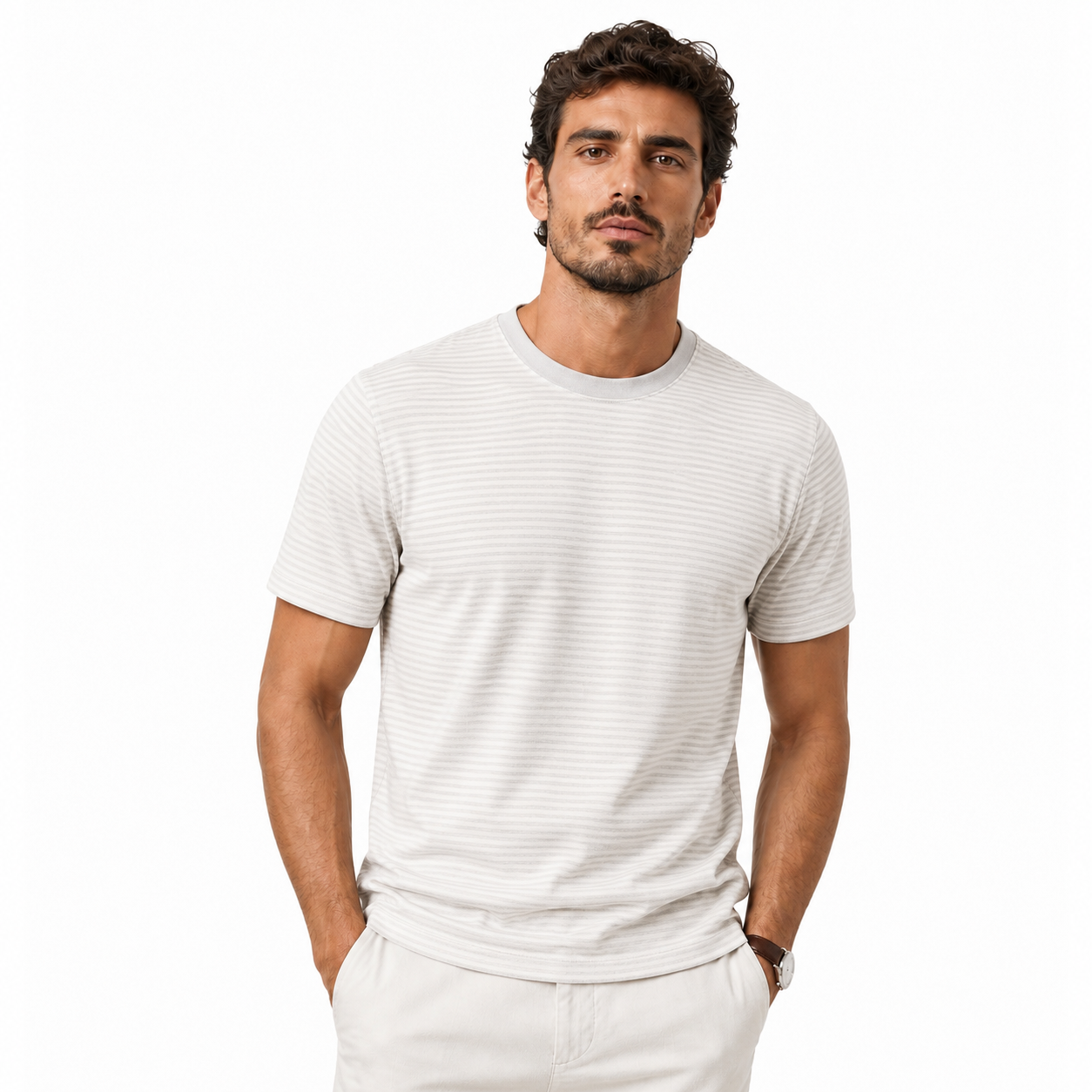 The Linen Stripe Tee