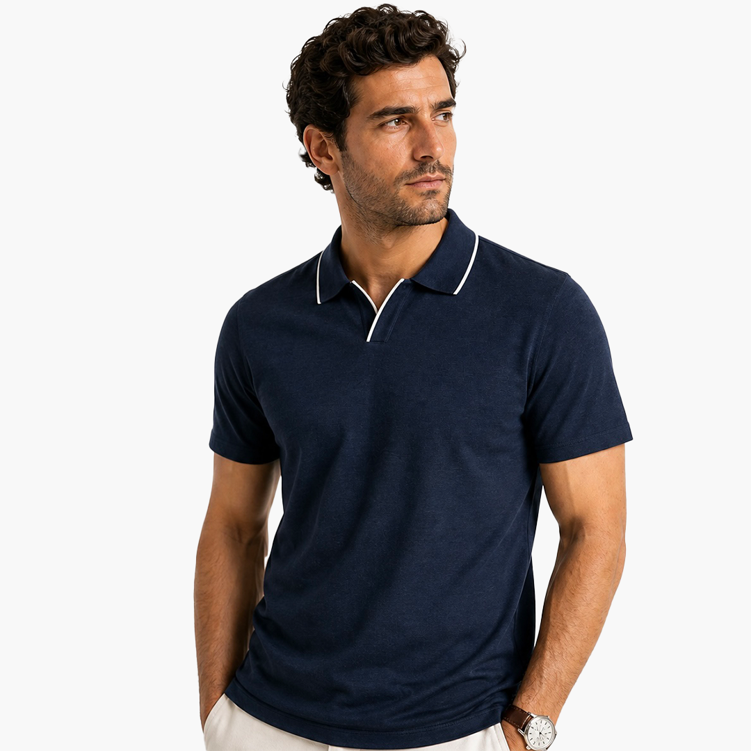 The Linen Contrast Polo