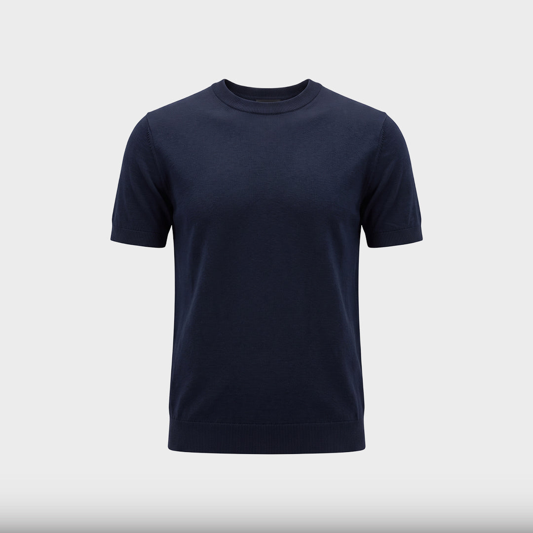 Essential Cotton Knit Tee - Night - product-only