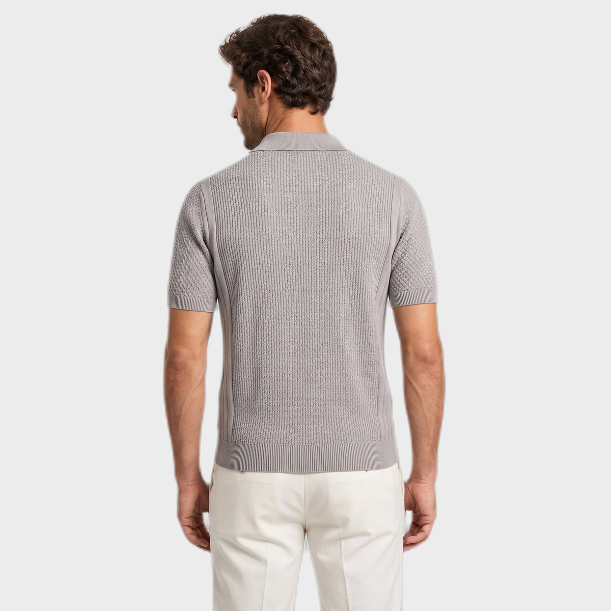 Heritage Knit Polo - Dust - back