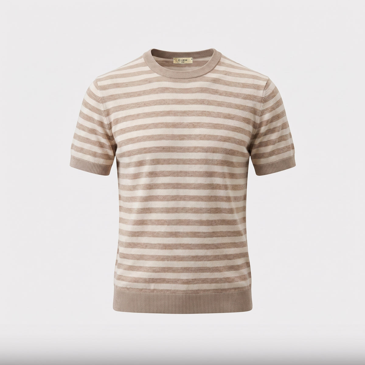 Marinière Linen Knit T-Shirt - Beige - product-only