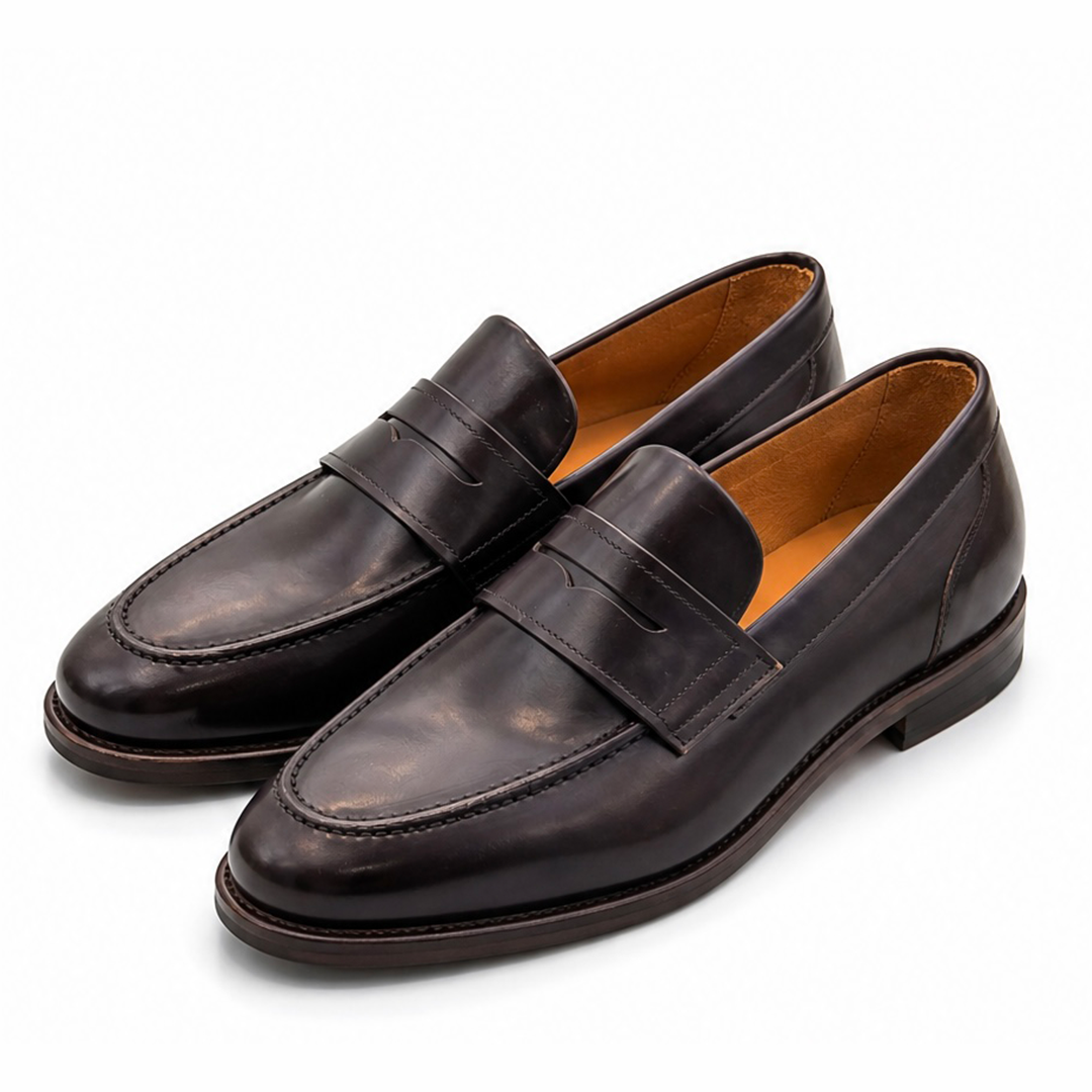 The Signature Penny Loafer - Brown - three-quarter