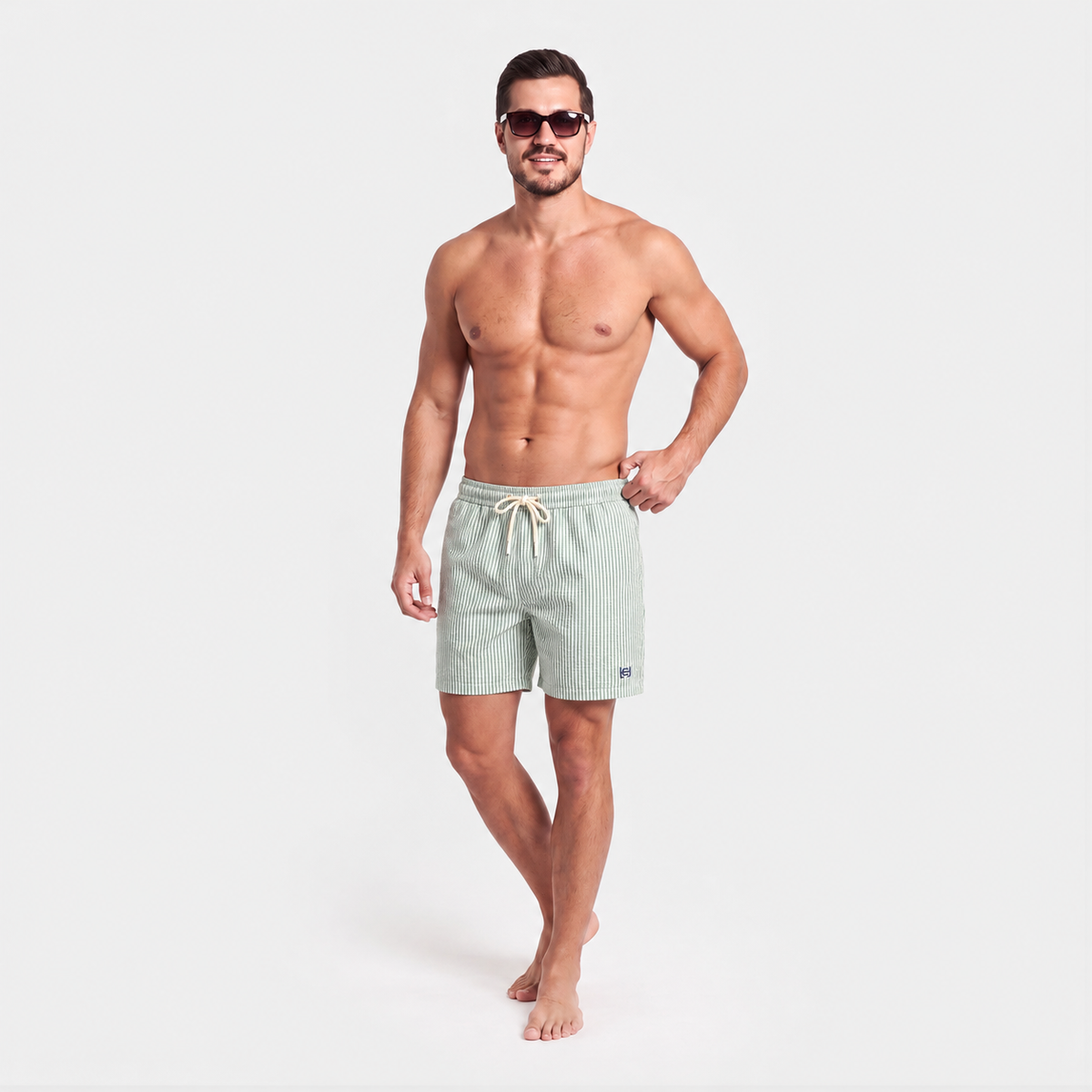 Capri Stripe Swim Shorts