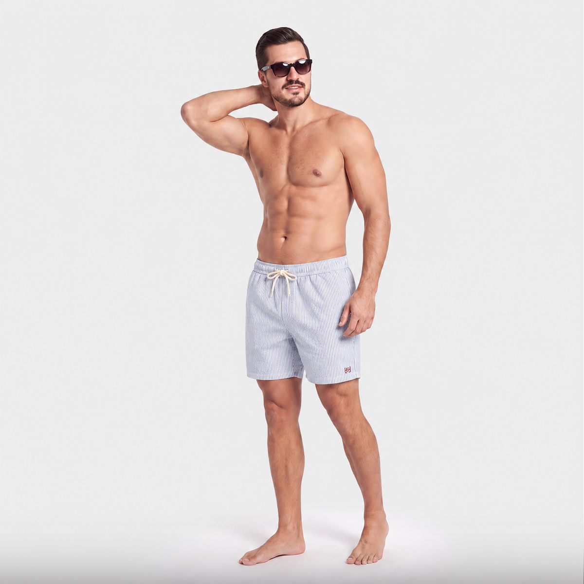 Capri Stripe Swim Shorts