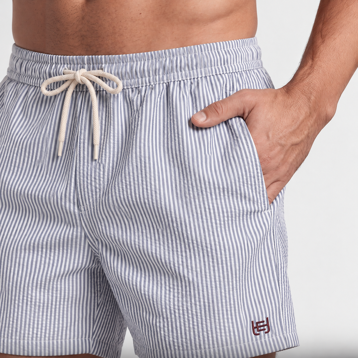 Capri Stripe Swim Shorts