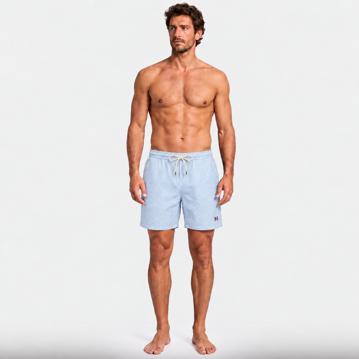 Capri Stripe Swim Shorts