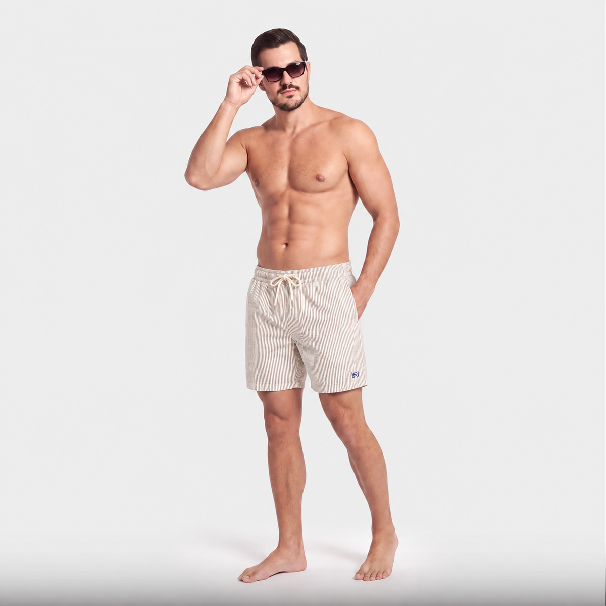Capri Stripe Swim Shorts