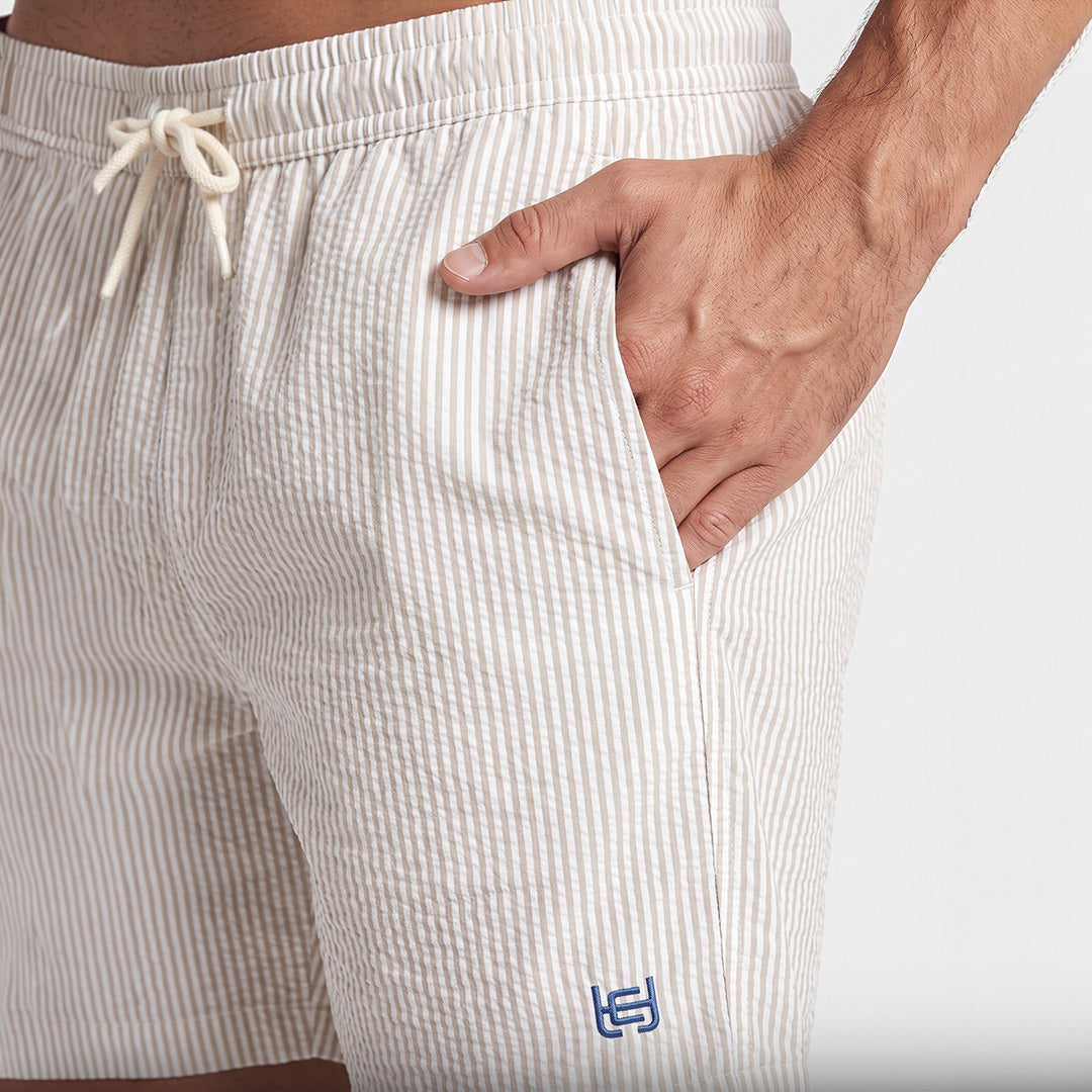 Capri Stripe Swim Shorts