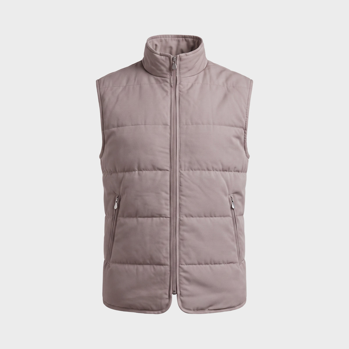 Quilted Tencel Vest - Beige - product-only