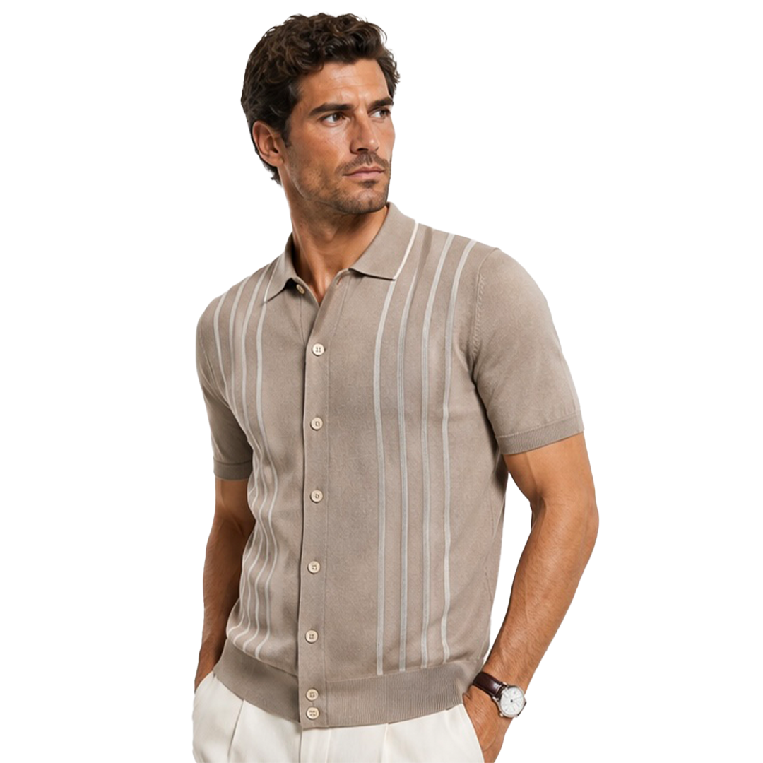 The Contrast Stripe Knit - Beige - product