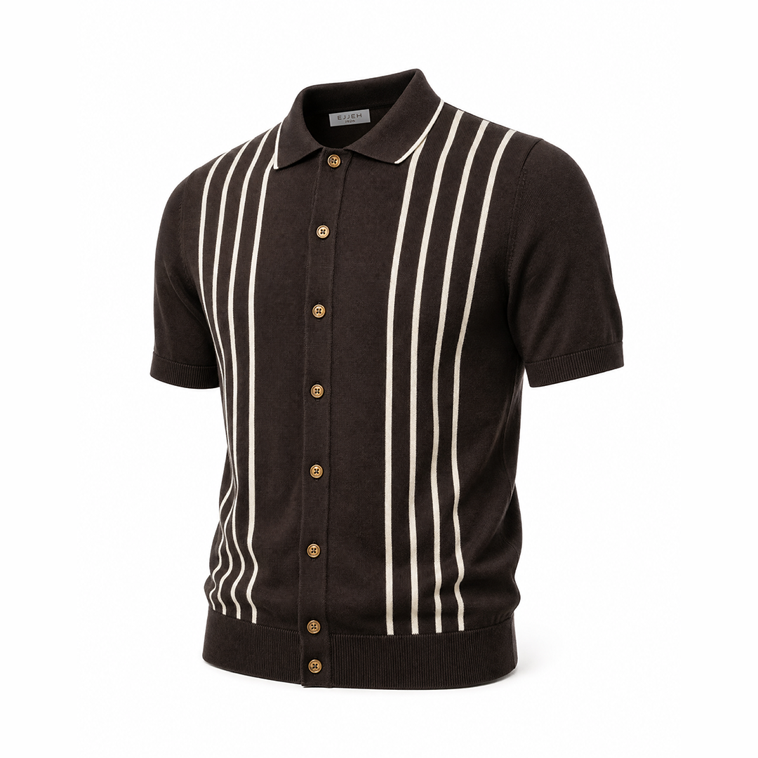 The Contrast Stripe Knit - Brown - product