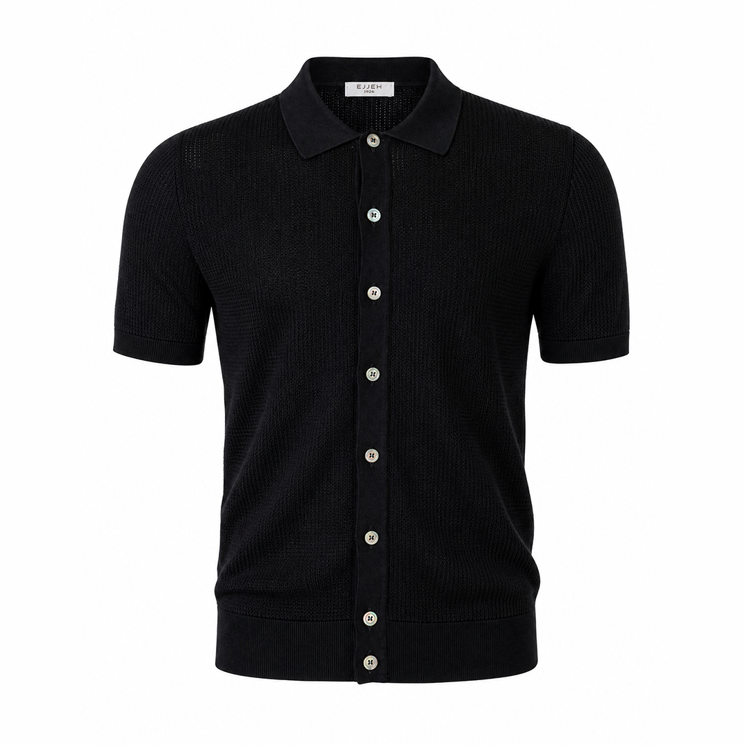 The Fine Mesh Knit Shirt - Black - product