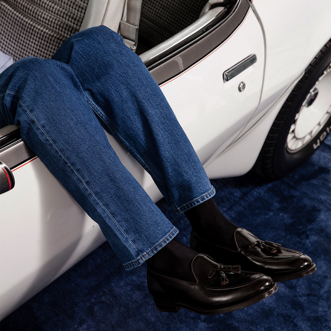 The Signature Tassel Loafer - Brown - lifestyle
